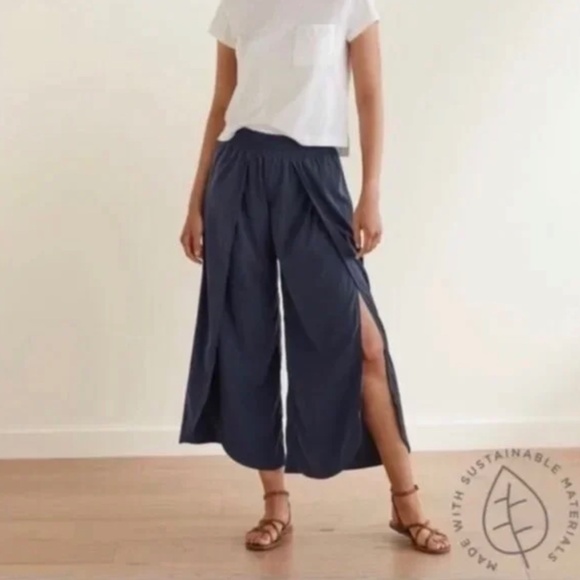 UpWest Split-Leg Pants - Navy Blue, Size Large - Picture 6 of 6